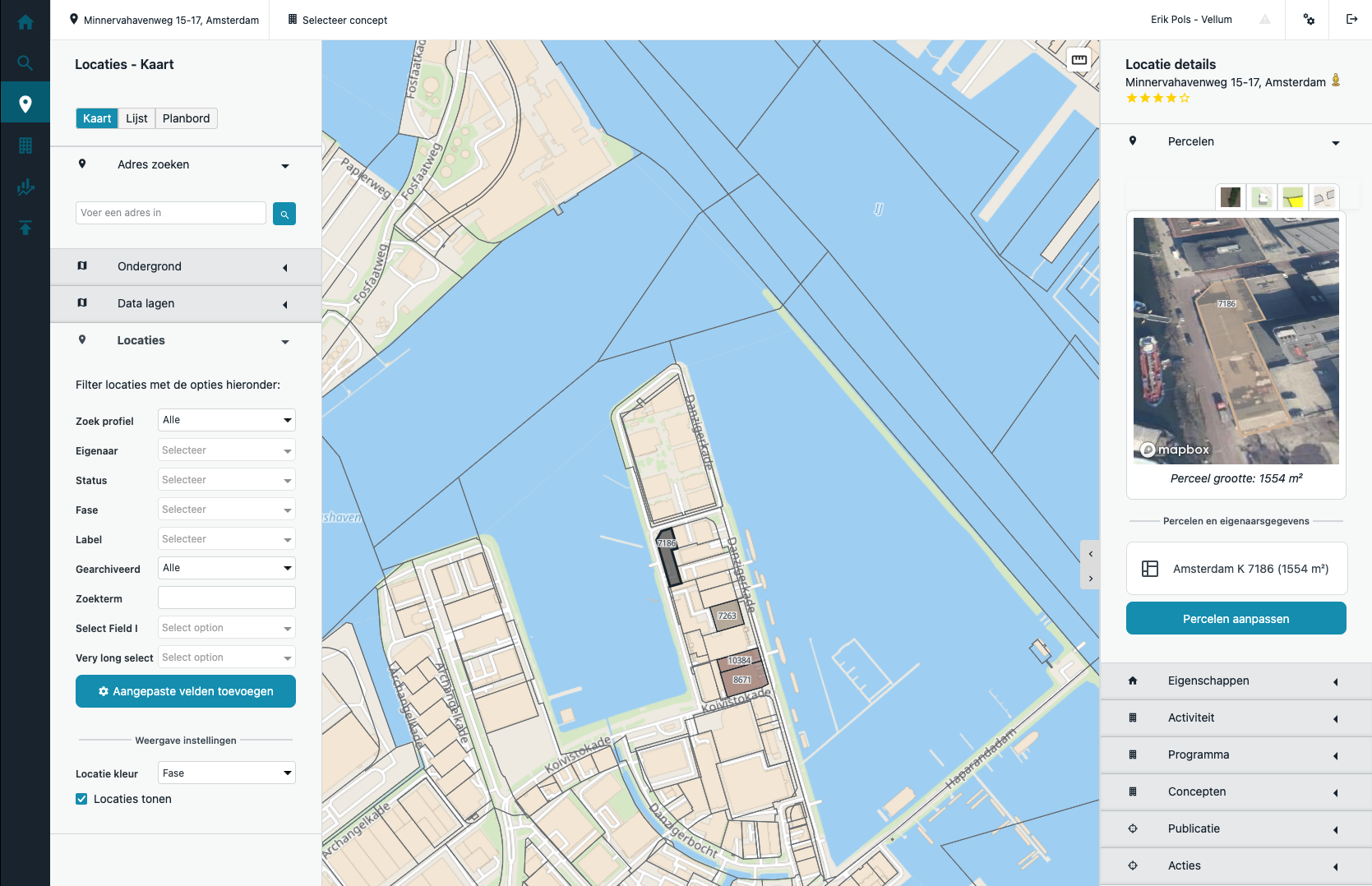 Screenshot van Mijn locaties